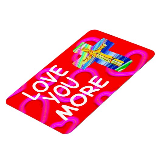 Liebe Sie Christlicher kreuzen Magnet (Linke Seite)