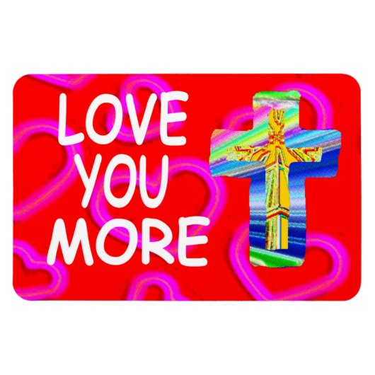 Liebe Sie Christlicher kreuzen Magnet (Horizontal)
