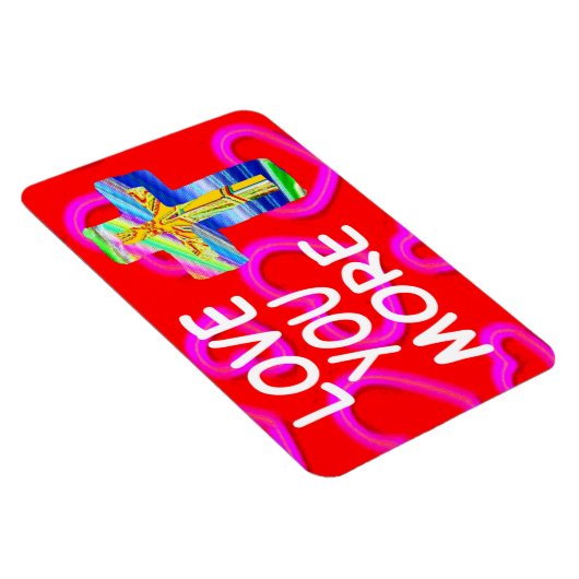 Liebe Sie Christlicher kreuzen Magnet (Rechte Seite)