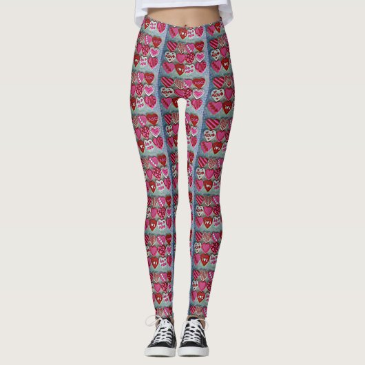 Liebe Sie Cookies Leggings (Vorderseite)