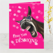 Liebe Sie, Crazy Donkey Grußkarte Karte (Gelbe Blume)