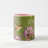 Liebe Sie Custom Hummingbird Floral Zweifarbige Tasse (Mittel)