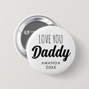 Liebe Sie 'Daddy' Custom Foto Collage Button