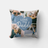 Liebe Sie 'Daddy' Custom Foto Collage Herz Kissen (Front)