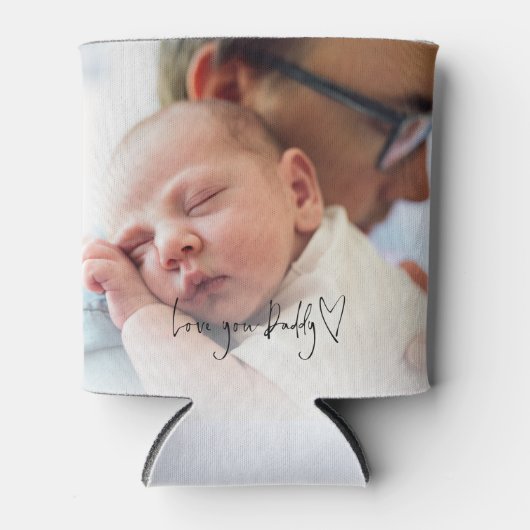 Liebe Sie Daddy Script Custom Foto Vathers Day Dosenkühler (Vorderseite)