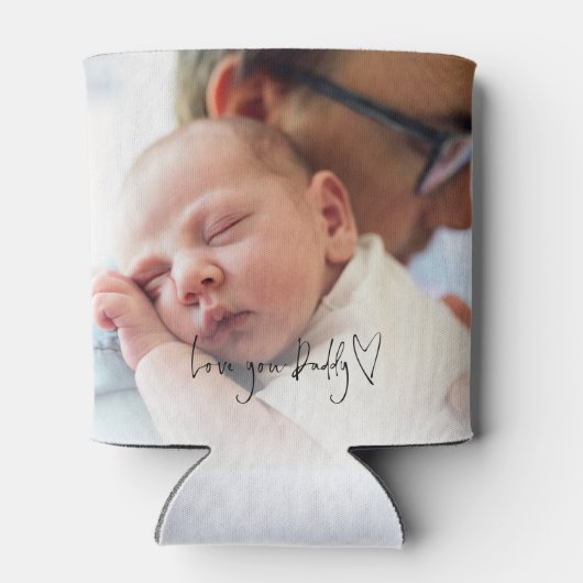 Liebe Sie Daddy Script Custom Foto Vathers Day Dosenkühler (Rückseite)