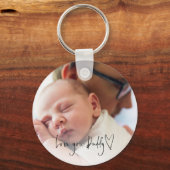 Liebe Sie Daddy Script Vathers Day Custom Foto Schlüsselanhänger (Vorderseite)