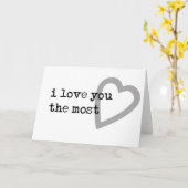 Liebe Sie das niedlichste Herz Karte (Gelbe Blume)