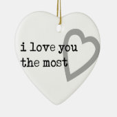 Liebe Sie das niedlichste Herz Keramikornament (Rechts)