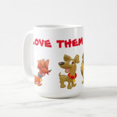 Liebe sie Dawgs! Kaffeetasse (Vorderseite Links)