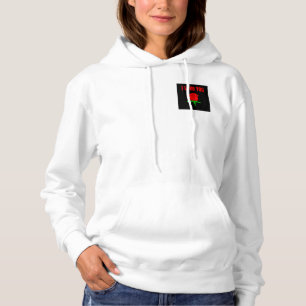 Liebe-Sie der Frauen der Rosen-I weißer Hoodie Zip