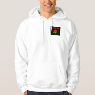 Liebe-Sie der Männer der Rosen-I weißer Hoodie Zip
