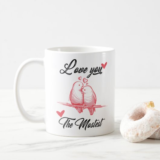Liebe Sie die Tasse des Valentins (Mit Donut)