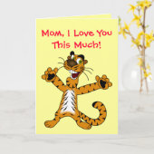 Liebe Sie diese viel Niedliche Tiger Happy Birthda Karte (Gelbe Blume)