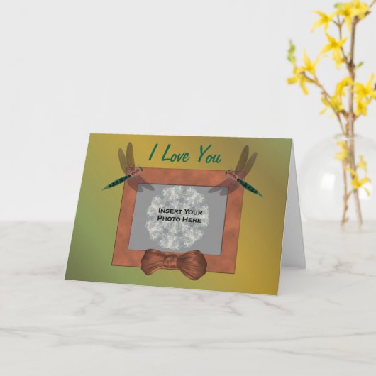 Liebe Sie Drachenfliegen Personalisiertes Foto Karte (Gelbe Blume)