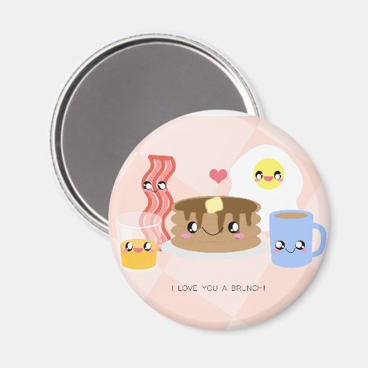 Liebe Sie ein Brunch Magnet (Vorderseite/Rückseite)