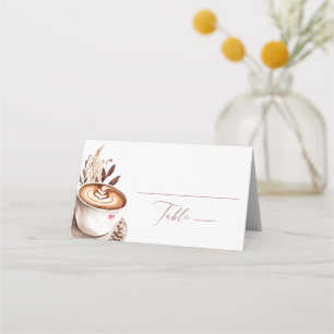 Liebe sie ein Latte Kaffee Boho Brautparty Platzkarte