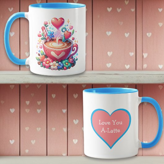 Liebe Sie ein Latte | Whimsical Kaffee & Herz Tasse