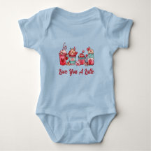 Liebe Sie ein Ruby Red auf Blue Baby Bodysuit