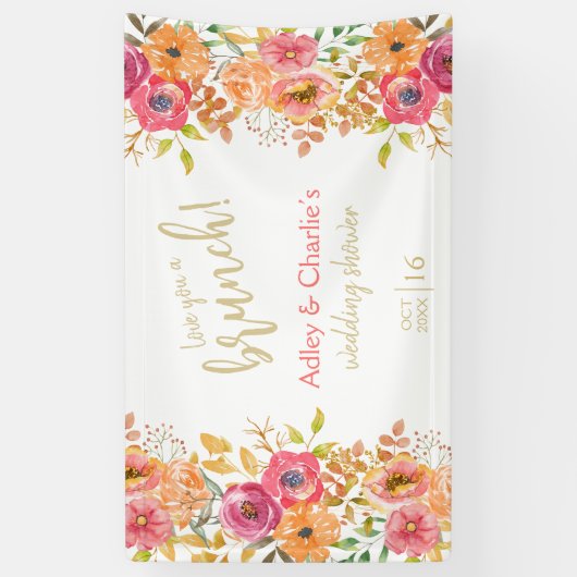 Liebe Sie eine Brunch Fall Blumenzange oder Dusche Banner (Vertikal)
