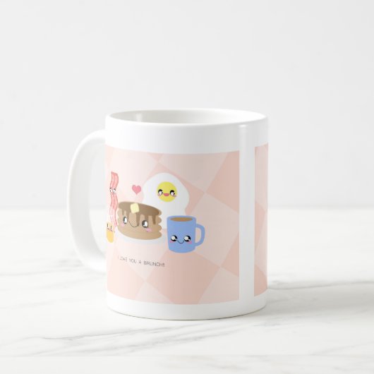 Liebe Sie eine Brunch-Tasse Kaffeetasse (Vorderseite Links)