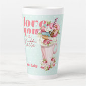 Liebe Sie eine Latte Niedlich Retro Sweet Leckerei Milchtasse (Vorderseite)