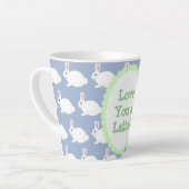Liebe Sie eine Latte White Bunny Latte Tasse (Linke Ecke)