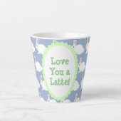 Liebe Sie eine Latte White Bunny Latte Tasse (Vorderseite)