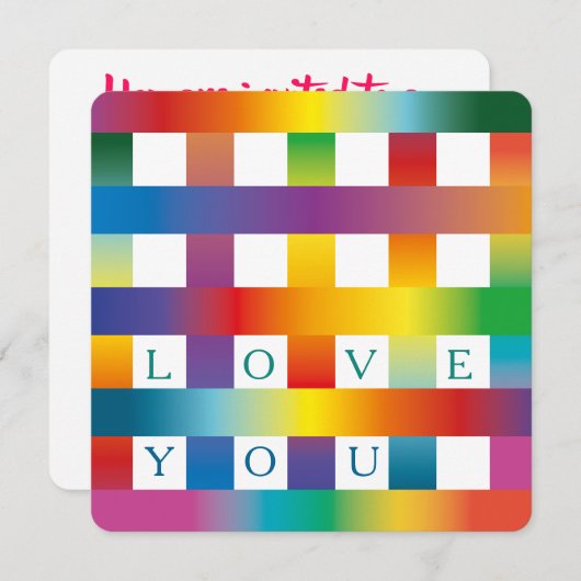 Liebe Sie Einladung zum Geburtstag (Vorne/Hinten)