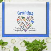 Liebe Sie Erinnerung Küchentuch - Werkzeuge (blau) (Gefaltet)