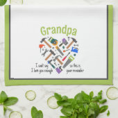 Liebe Sie Erinnerung Küchentuch - Werkzeuge (grün) (Gefaltet)