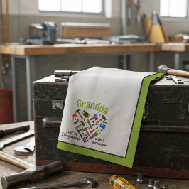 Liebe Sie Erinnerung Küchentuch - Werkzeuge (grün)