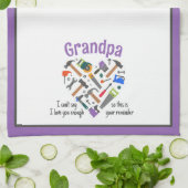 Liebe Sie Erinnerung Küchentuch - Werkzeuge (Lila) (Gefaltet)