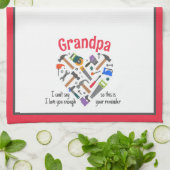 Liebe Sie Erinnerung Küchentuch - Werkzeuge (rot) (Gefaltet)