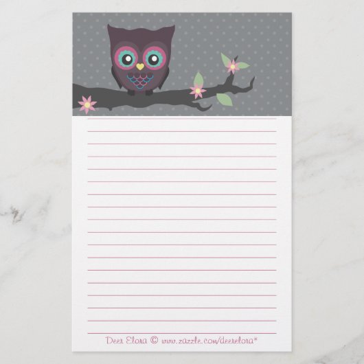 Liebe Sie Eule-Weisen! Briefpapier (Vorderseite)