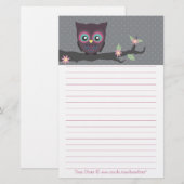 Liebe Sie Eule-Weisen! Briefpapier (Vorne/Hinten)