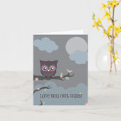 Liebe Sie Eule-Weisen! Karte (Gelbe Blume)