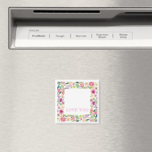 Liebe Sie Farbe Rosa Blütenweiß Magnet (In Situ (Geschirrspüler))