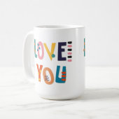 Liebe Sie Farben Kaffeetasse (Vorderseite Links)