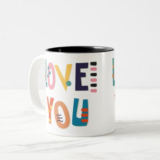Liebe Sie Farben Zweifarbige Tasse (Vorderseite Links)