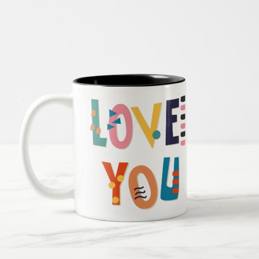 Liebe Sie Farben Zweifarbige Tasse (Links)