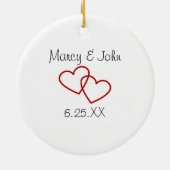 Liebe Sie fast so viel wie Bacon Paare Keramikornament (Hinten)