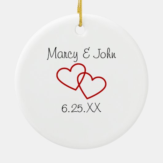 Liebe Sie fast so viel wie Bacon Paare Keramikornament (Hinten)