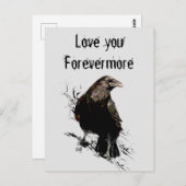 Liebe Sie Forevermore Spaß Raven Quote Postkarte (Vorne/Hinten)