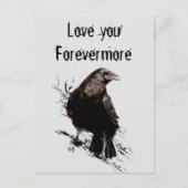 Liebe Sie Forevermore Spaß Raven Quote Postkarte (Vorderseite)