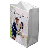 Liebe Sie Foto Geschenktasche Mittlere Geschenktüte (Rückseite Schrägansicht)