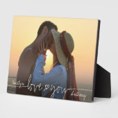 LIEBE SIE Foto Handgeschriebenes Skriptherz Fotoplatte (Seite)