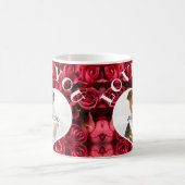 Liebe Sie Foto Rote Rosen Moderne Schrift Niedlich Kaffeetasse (Mittel)