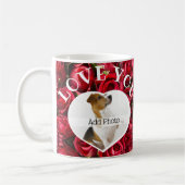 Liebe Sie Foto Rote Rosen Moderne Schrift Niedlich Kaffeetasse (Links)