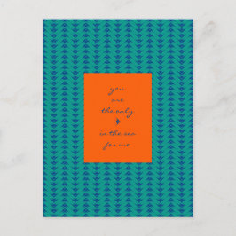 Liebe Sie Funny Modern Fish Pattern Postkarte